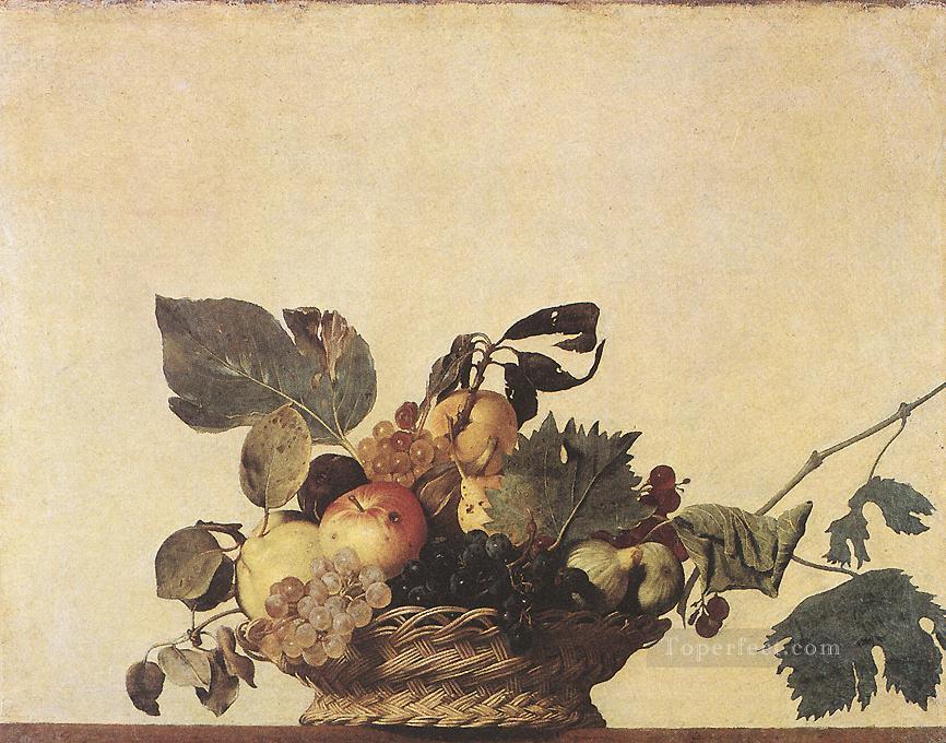 Cesta de frutas bodegón Caravaggio Pintura al óleo